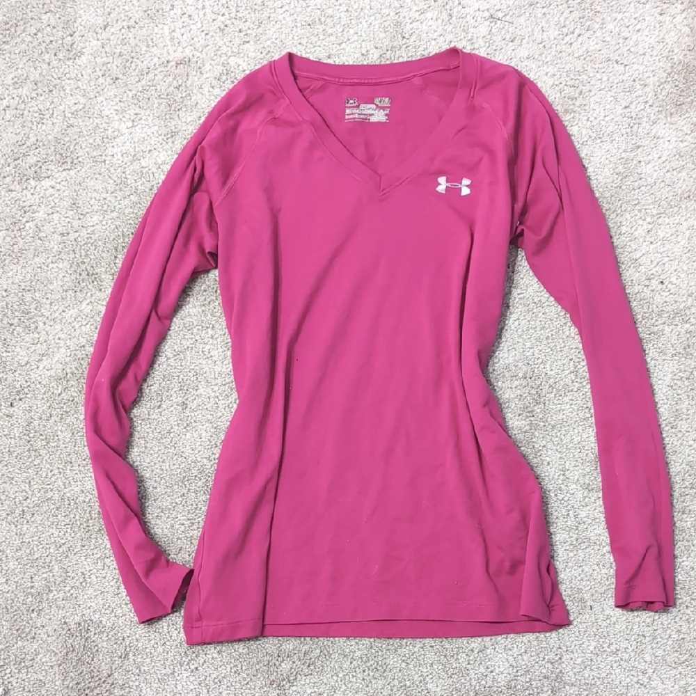 Under Armour Women's Fuchsia Long Sleeve Tee